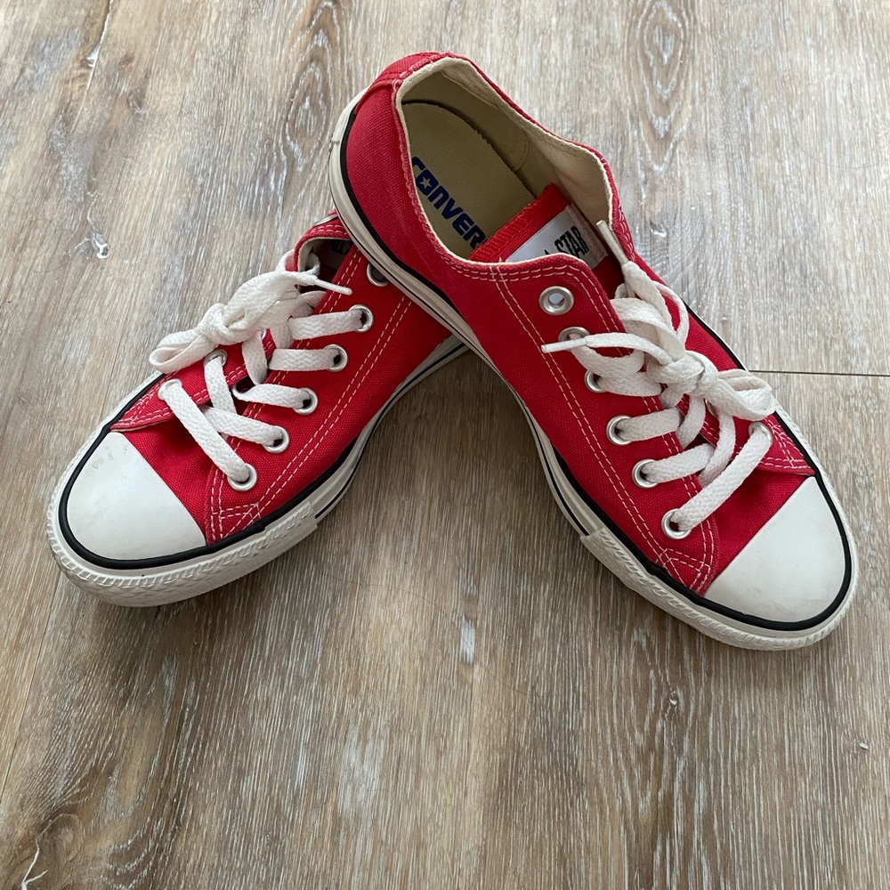 Red Converse All Star Shoes- W9